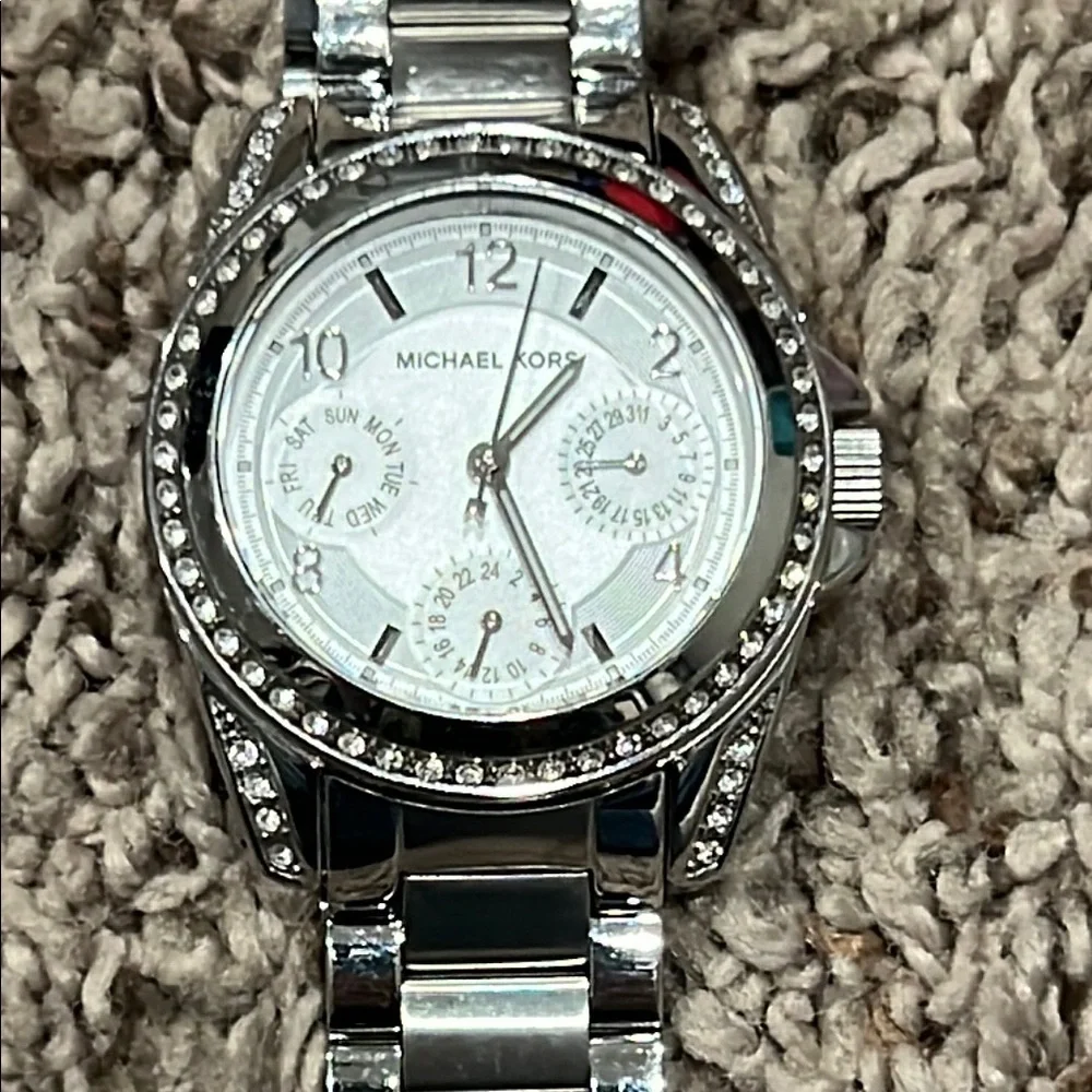 Michael Kors Silver Crystal Watch